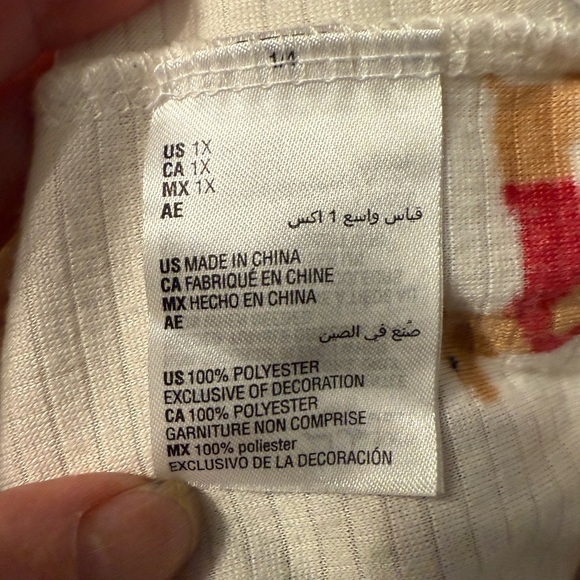 Women’s Charter club intimates fleece waffle knit sleepshirt NWOT Size 1X - Picture 6 of 8